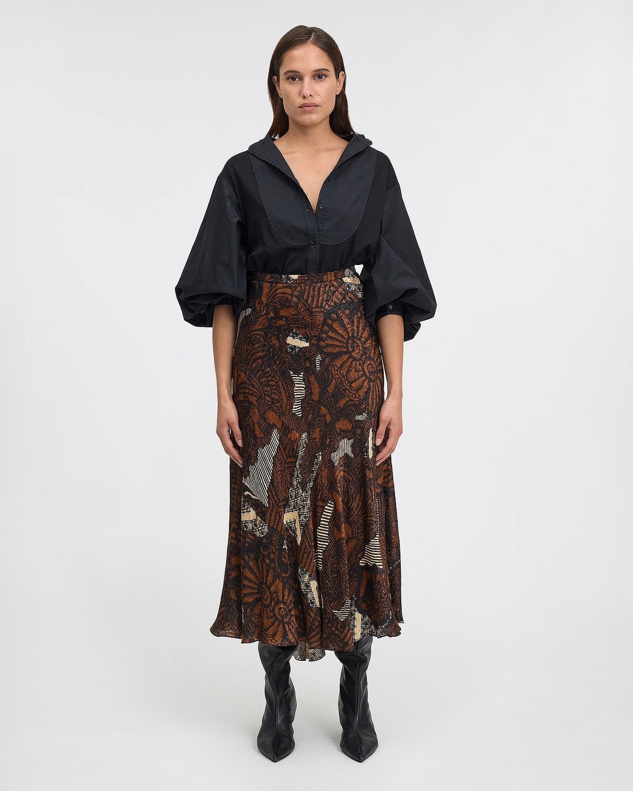 Longue jupe élégante imprimée - Jupes & shorts Mes Demoiselles - Image 1