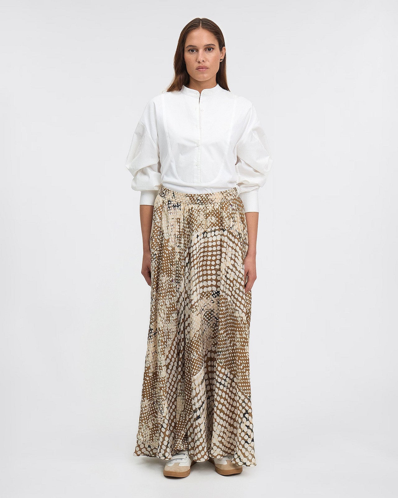 LA JUPE DAN  IMPRIMÉ BEIGE | MES DEMOISELLES PARIS - Image 1