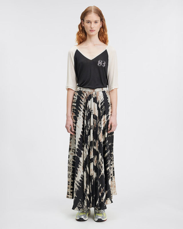 LA JUPE FRIM NOIR BEIGE | MES DEMOISELLES PARIS - Image 1