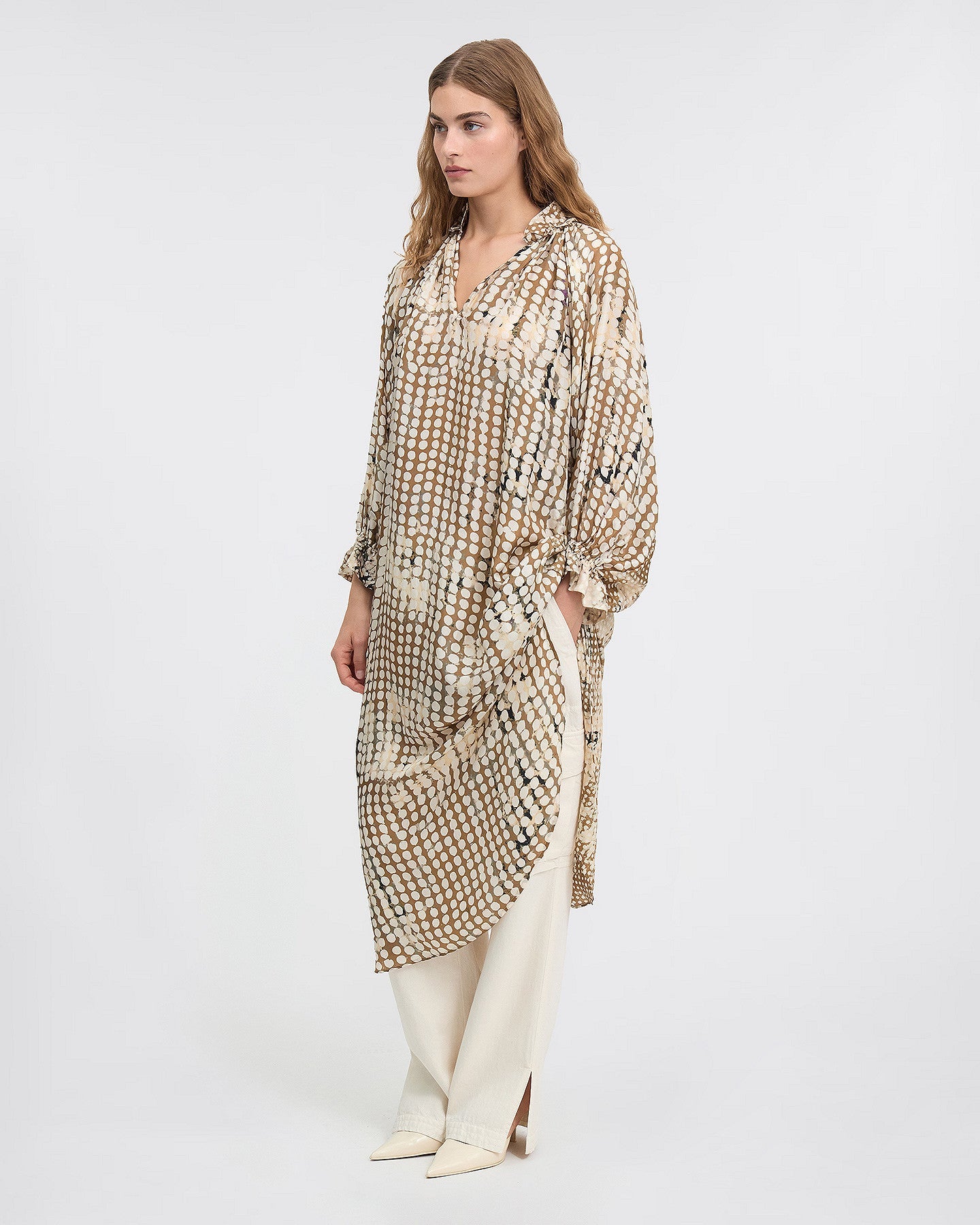 LA ROBE DOKAB IMPRIMÉ BEIGE | MES DEMOISELLES PARIS