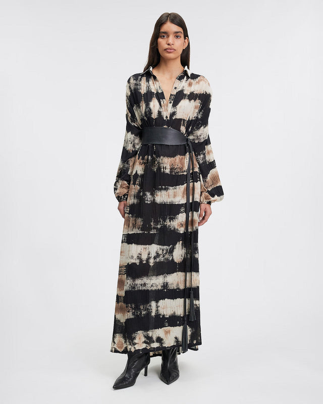 LA ROBE FAZIL NOIR BEIGE | MES DEMOISELLES PARIS - Image 1