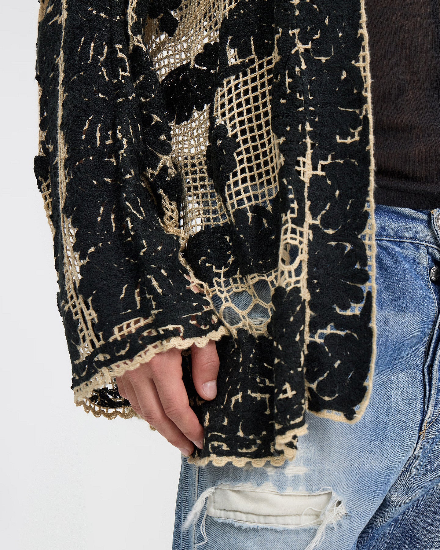 LA VESTE DRENNA CROCHET NOIR | MES DEMOISELLES PARIS