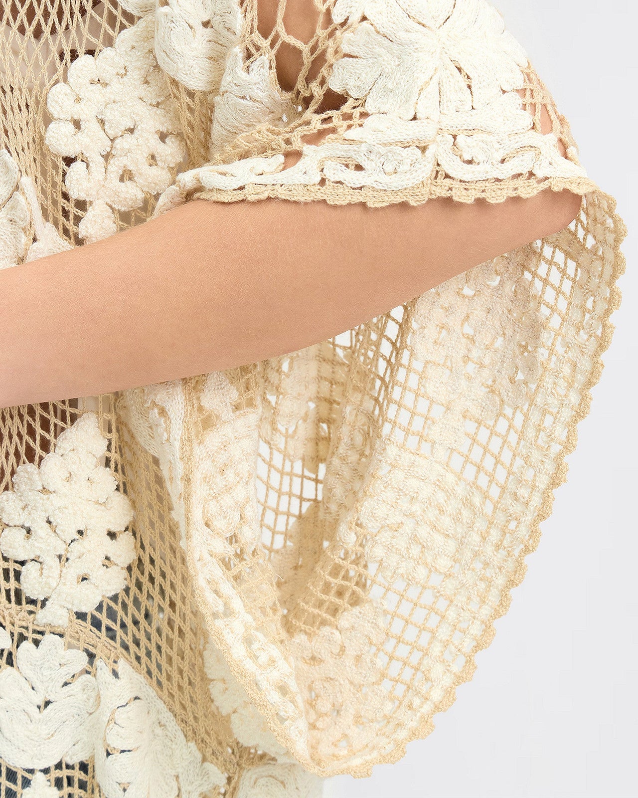 LE KIMONO DREMON BEIGE CROCHET | MES DEMOISELLES PARIS - Image 6