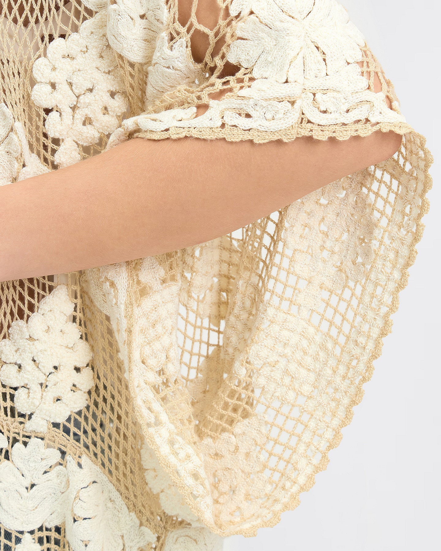 LE KIMONO DREMON BEIGE CROCHET | MES DEMOISELLES PARIS