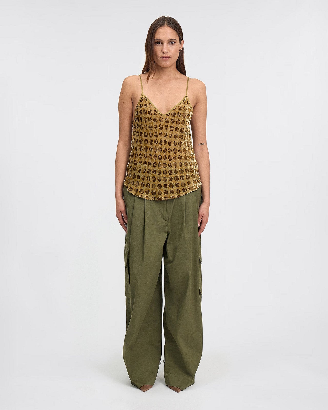 LE TOP KADO IMPRIMÉ POIDS KAKI | MES DEMOISELLES PARIS - Image 1