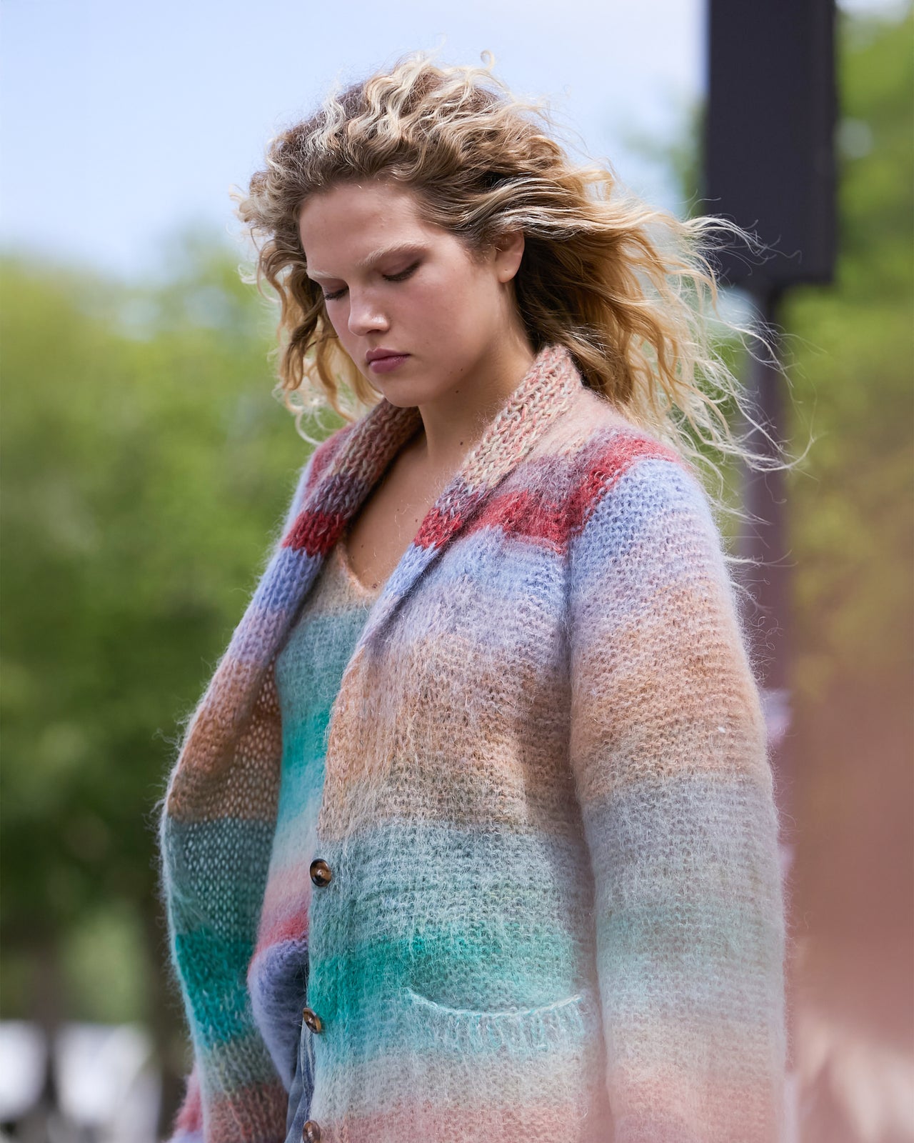 Stone Cardigan -  Blue - Image 8