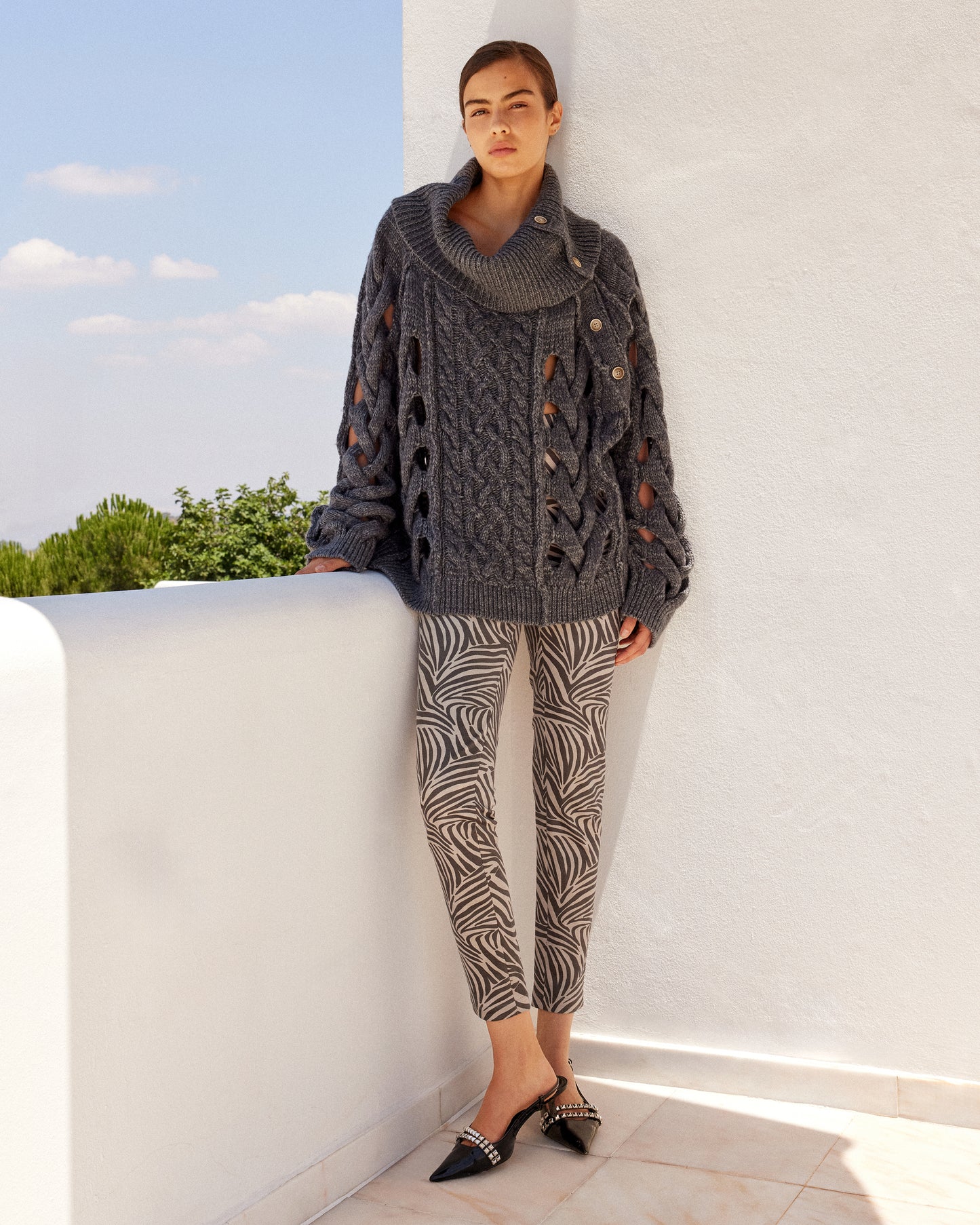 Seara Leggings - Black and White