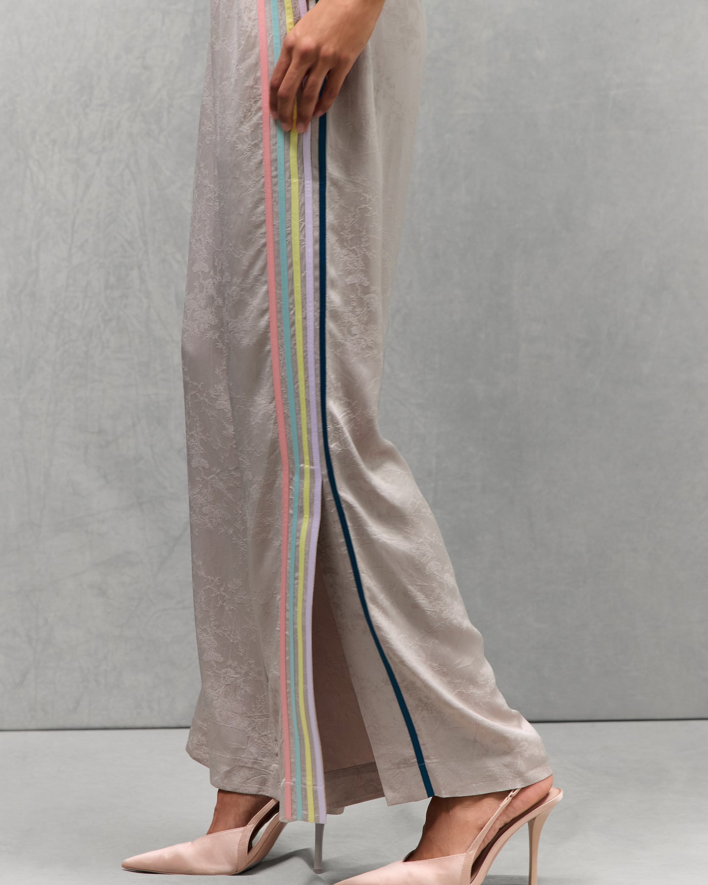 Pantalon jacquard Adda - Gris