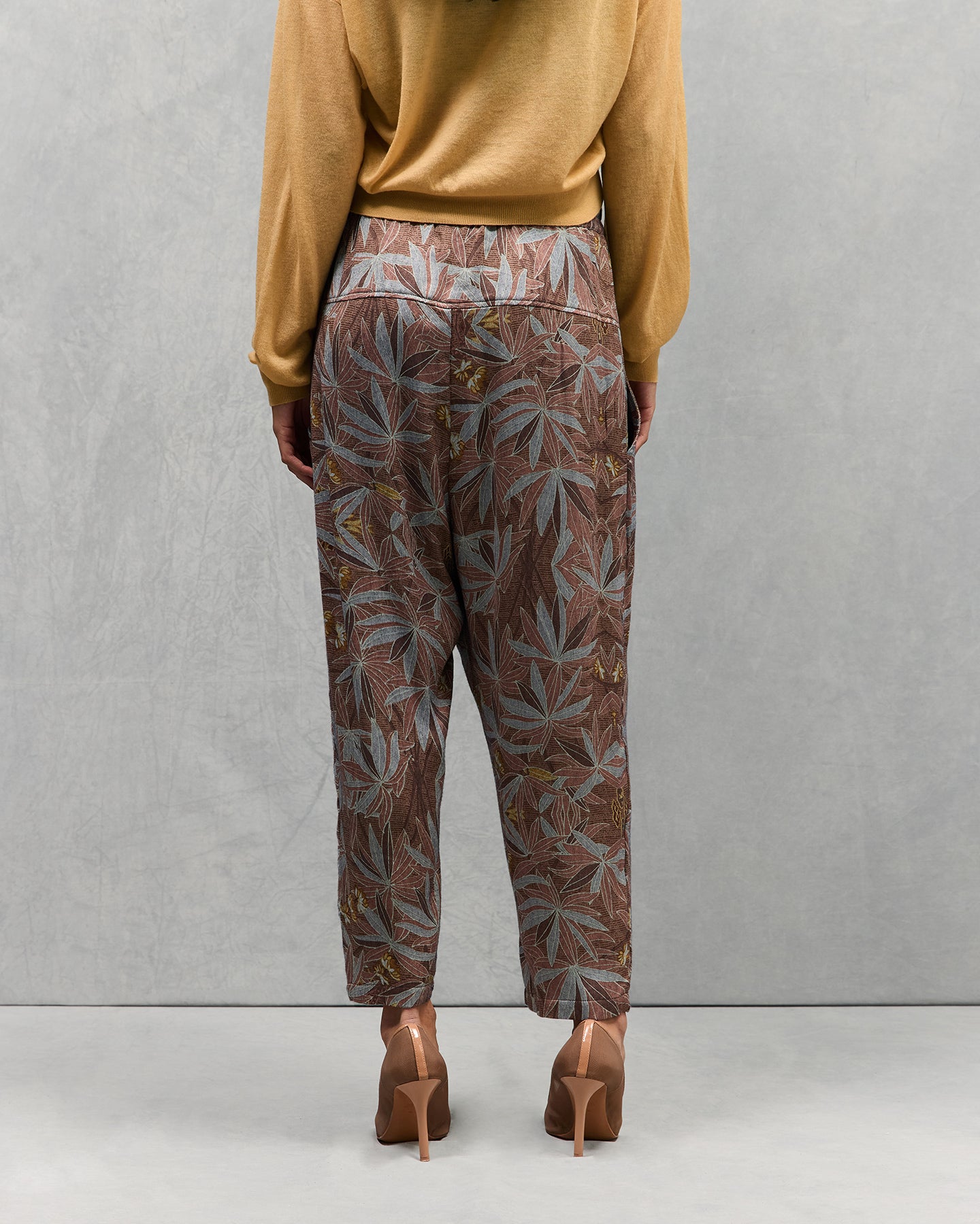 Pantalon à fleurs Charlize - Marron