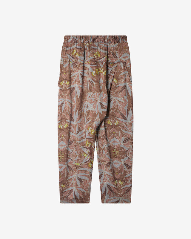 Pantalon Charlize - Marron : Pantalon souple en viscose floral double face Mes Demoiselles - Dernière image