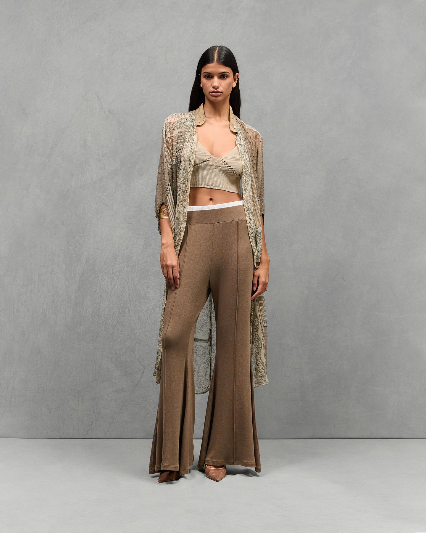 Pantalon stretch Ibyscus - Marron olive