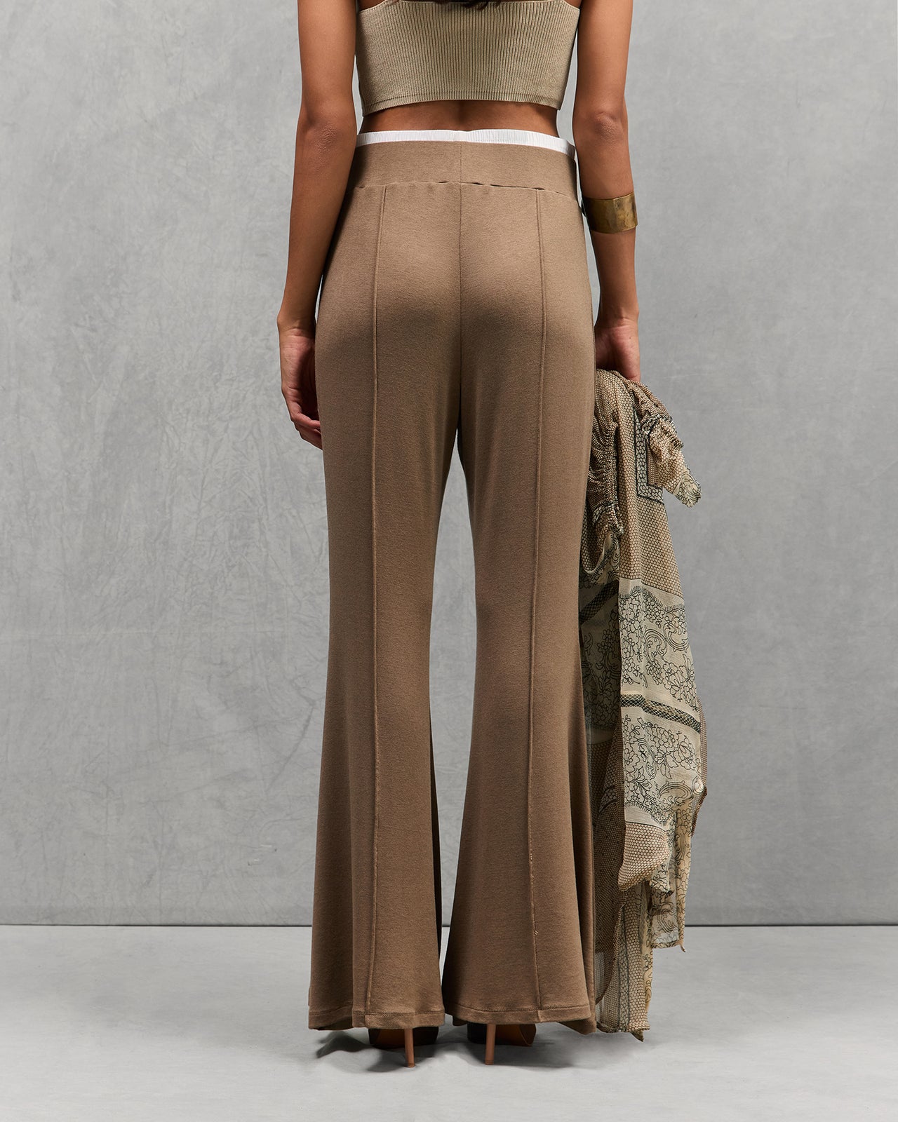 Pantalon stretch Ibyscus - Marron olive - Image 5