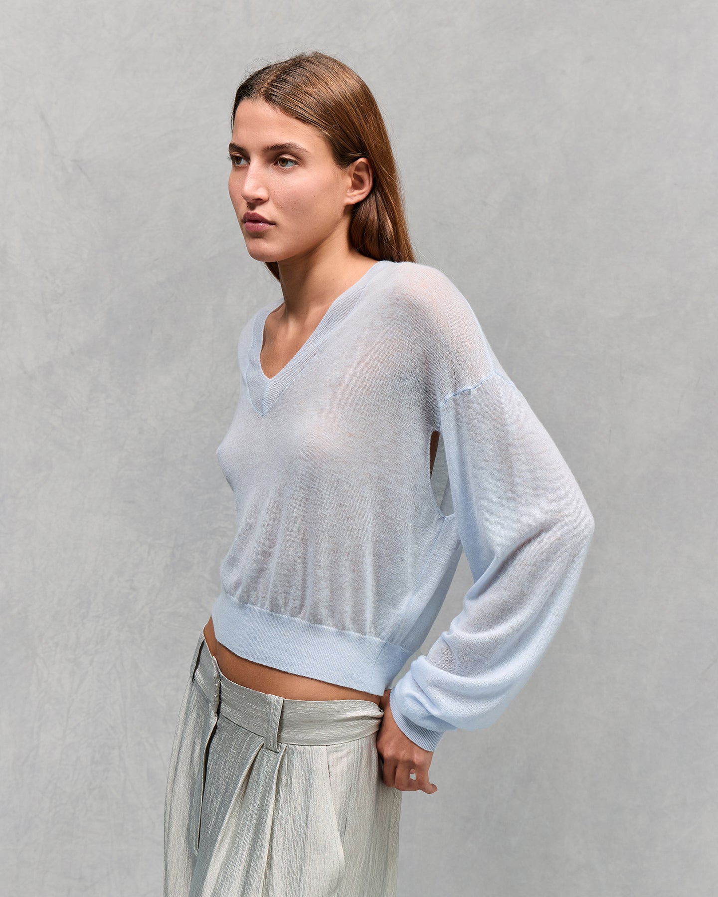 Pull en maille Smurf - Bleu Ciel