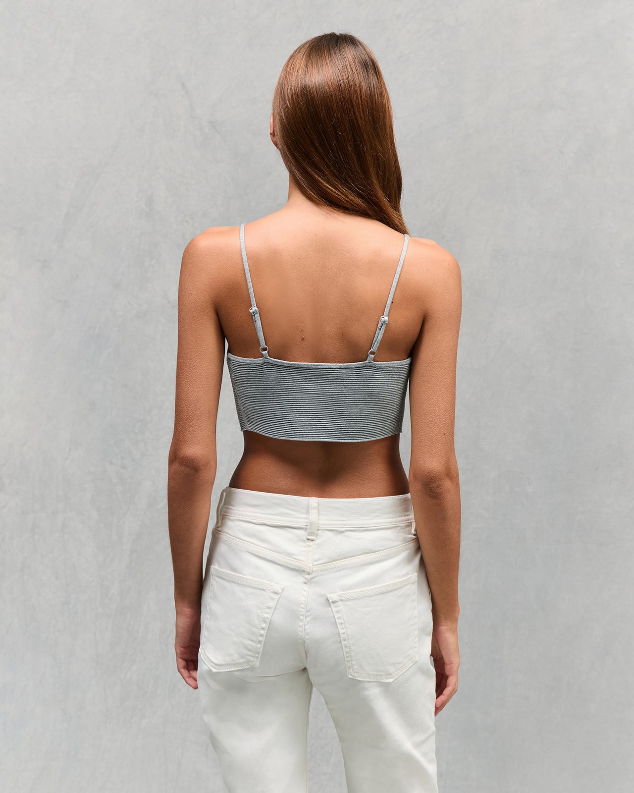 Top en maille Blond - Gris - Image 5