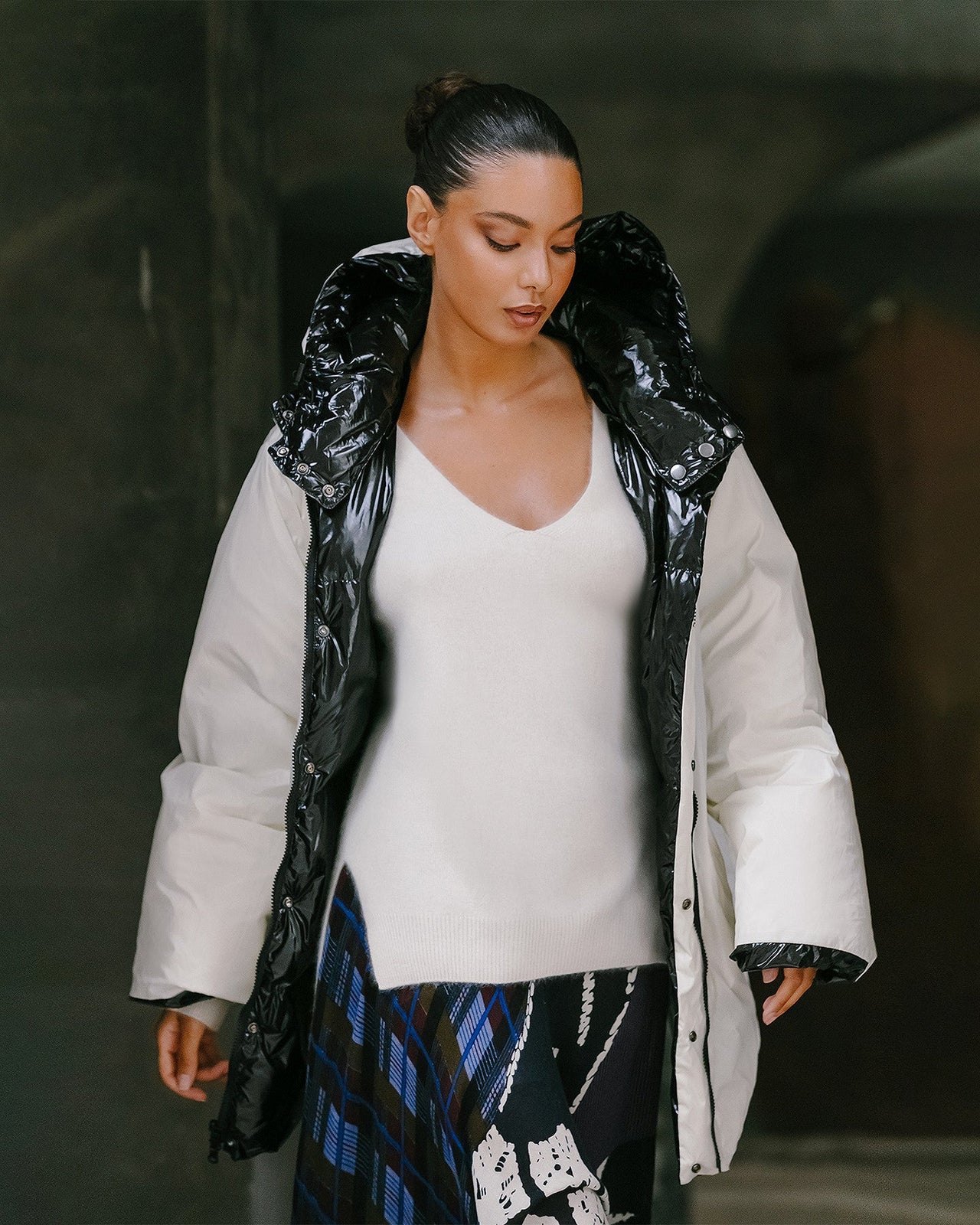 Manteau Willy  Noir / Ecru | Mes Demoiselles Paris - Image 5