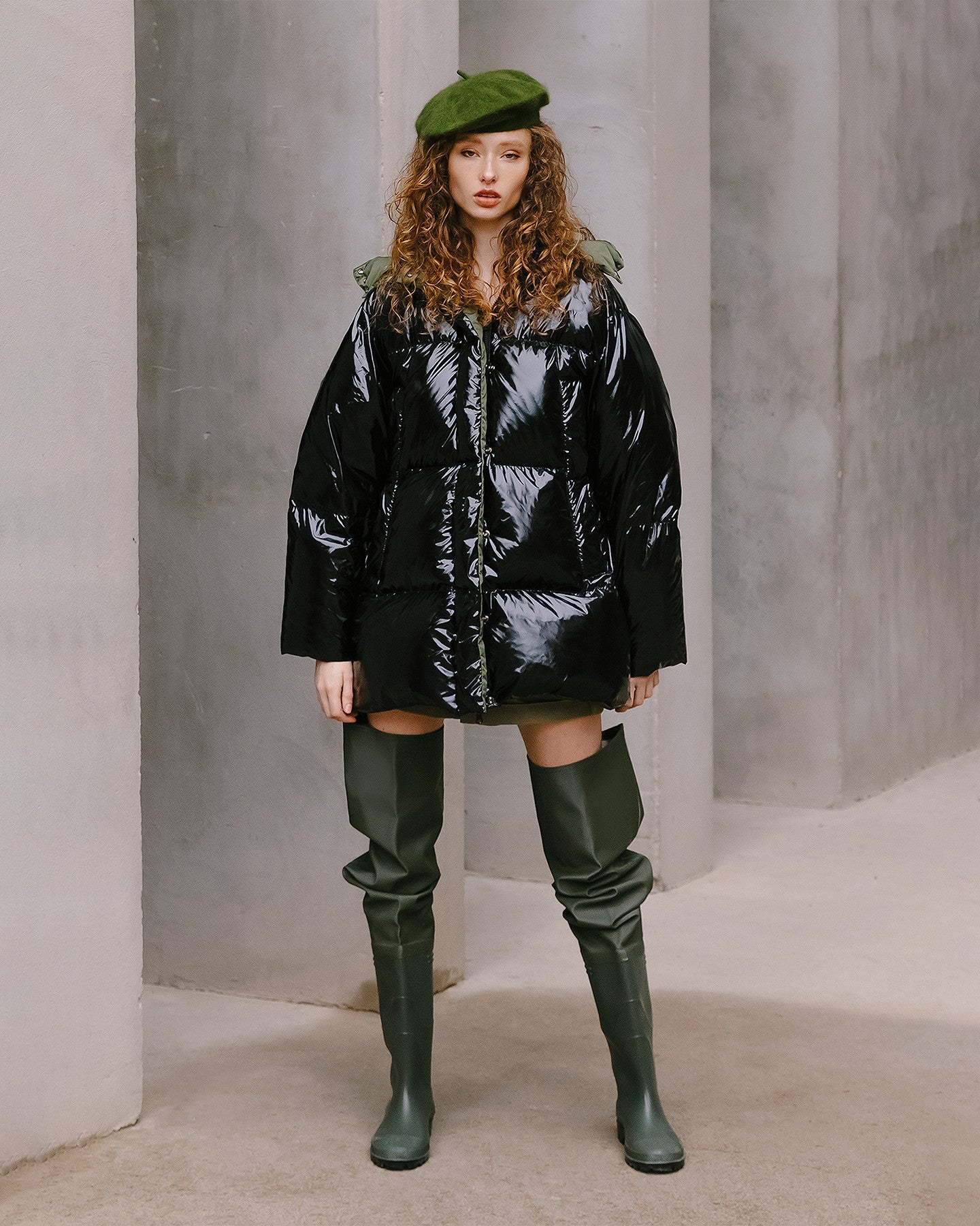 Manteau Willy  Noir / Kaki | Mes Demoiselles Paris