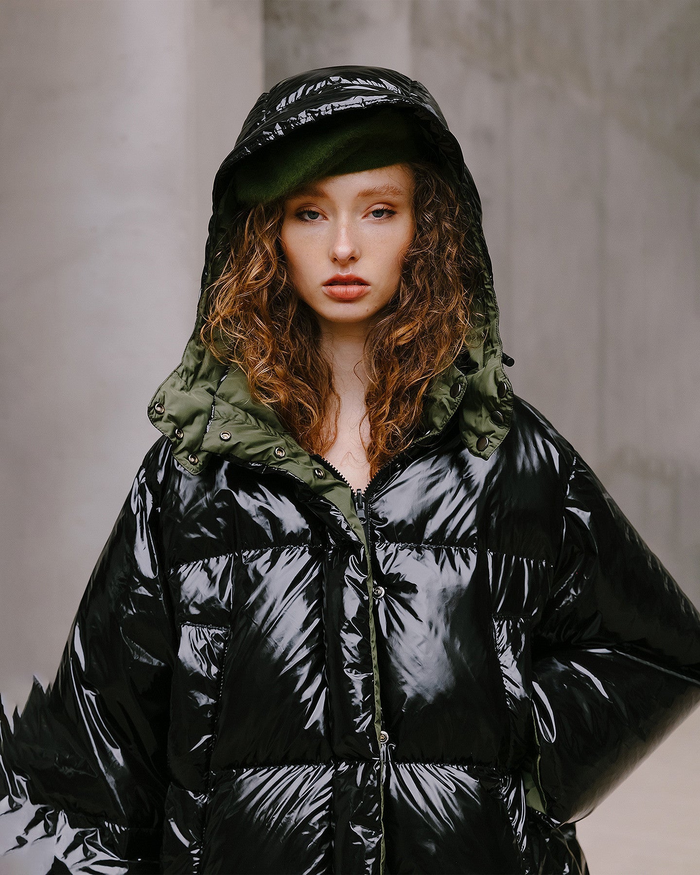 Manteau Willy  Noir / Kaki | Mes Demoiselles Paris