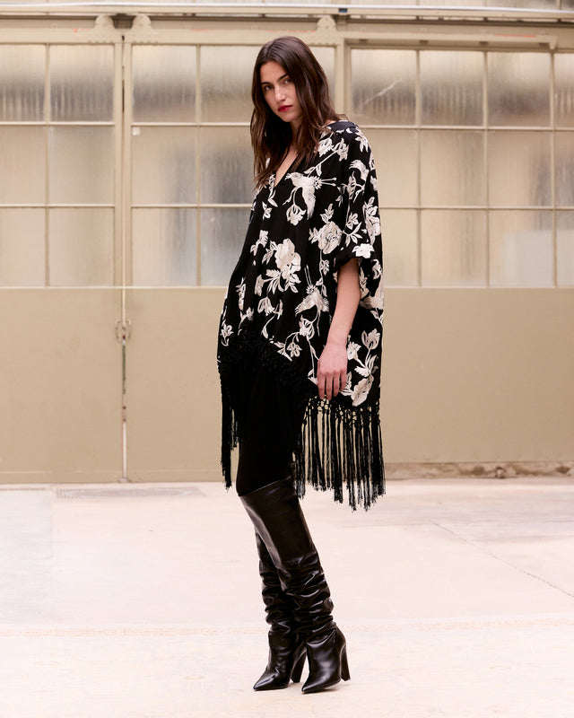 Poncho Franny - Noir - Image 3