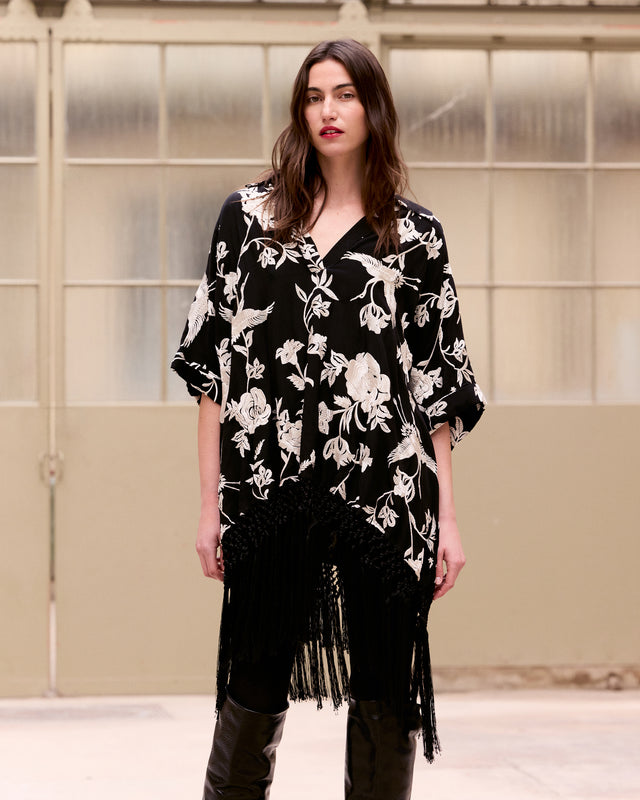 Poncho Franny - Noir - Image 1