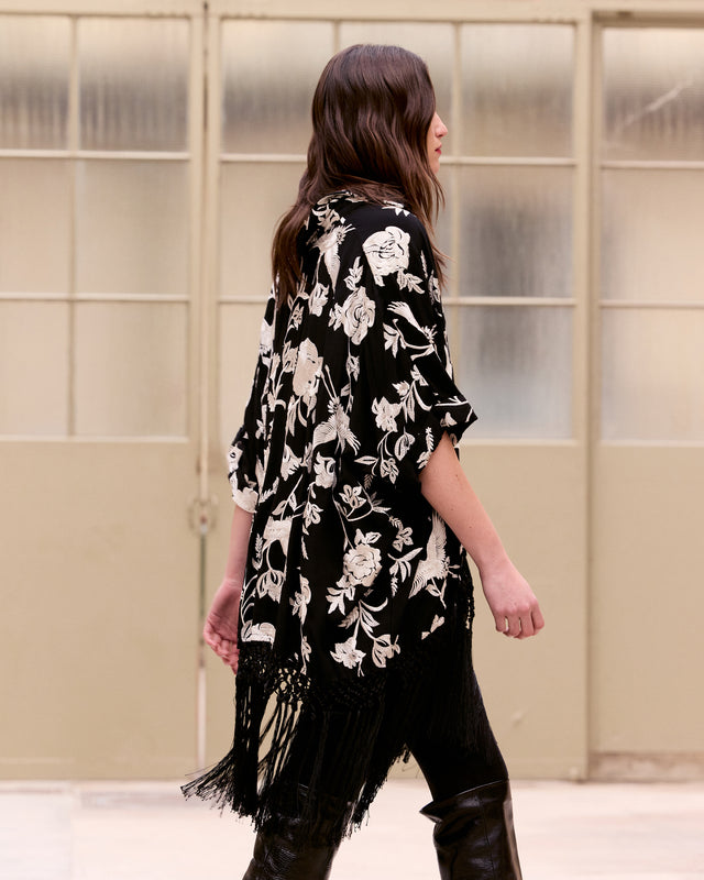 Poncho Franny - Noir - Image 3