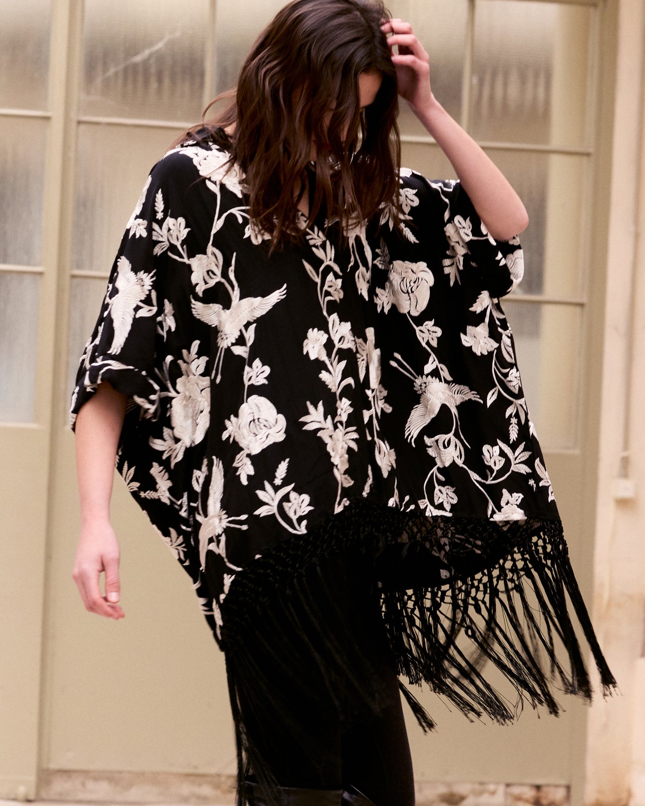 Poncho Franny - Noir - Image 5