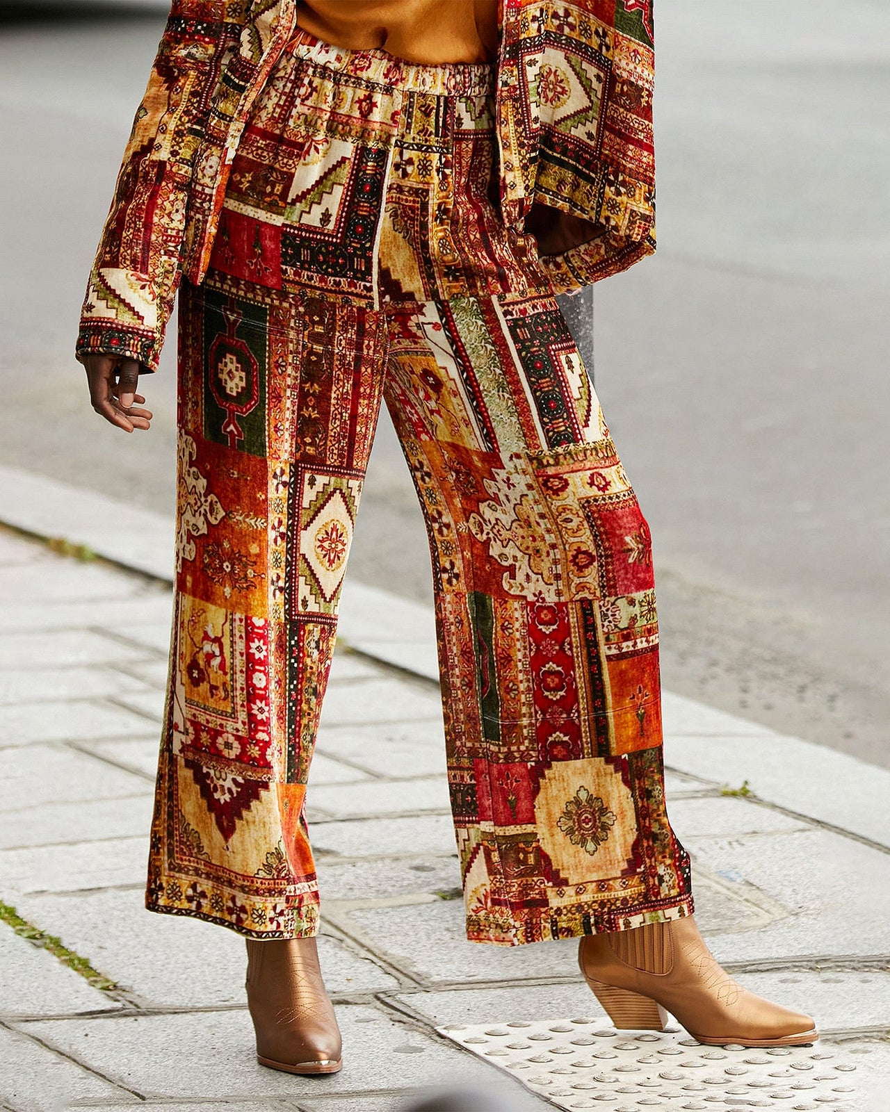 Pantalon Baloutche  Imprimé rouge | Mes Demoiselles Paris - Image 1