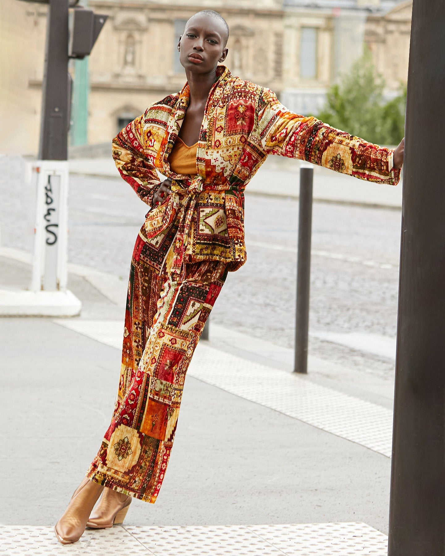 Pantalon Baloutche  Imprimé rouge | Mes Demoiselles Paris