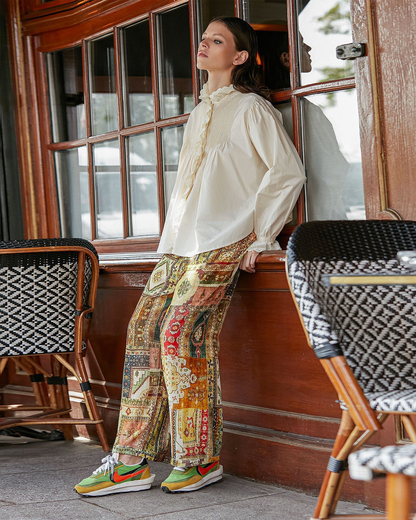 Pantalon Baloutche  Imprimé vert | Mes Demoiselles Paris