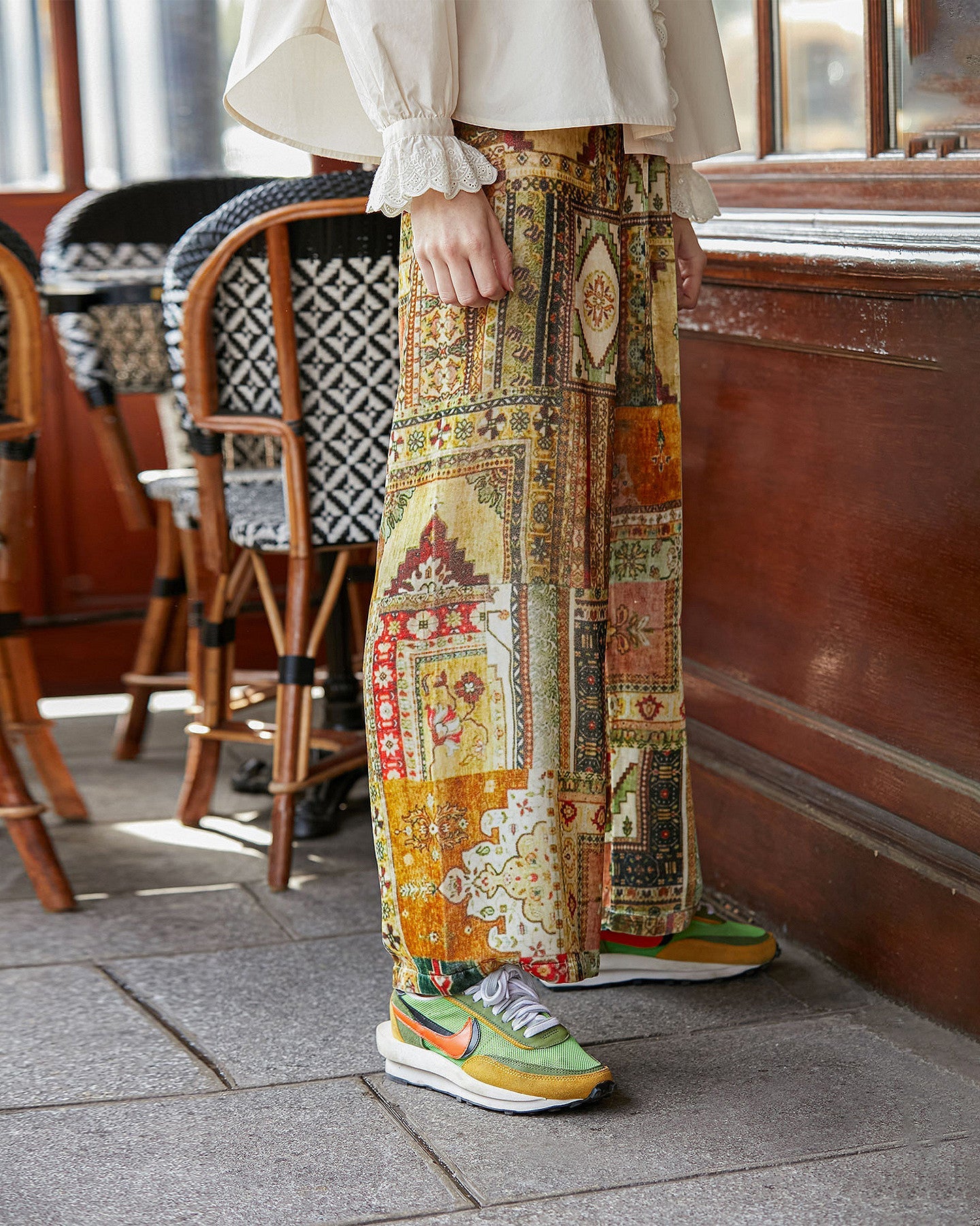 Pantalon Baloutche  Imprimé vert | Mes Demoiselles Paris