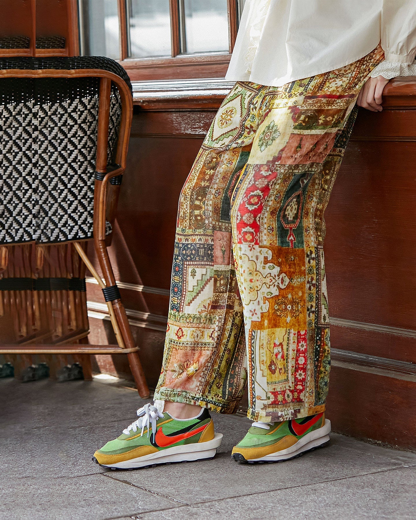 Pantalon Baloutche  Imprimé vert | Mes Demoiselles Paris