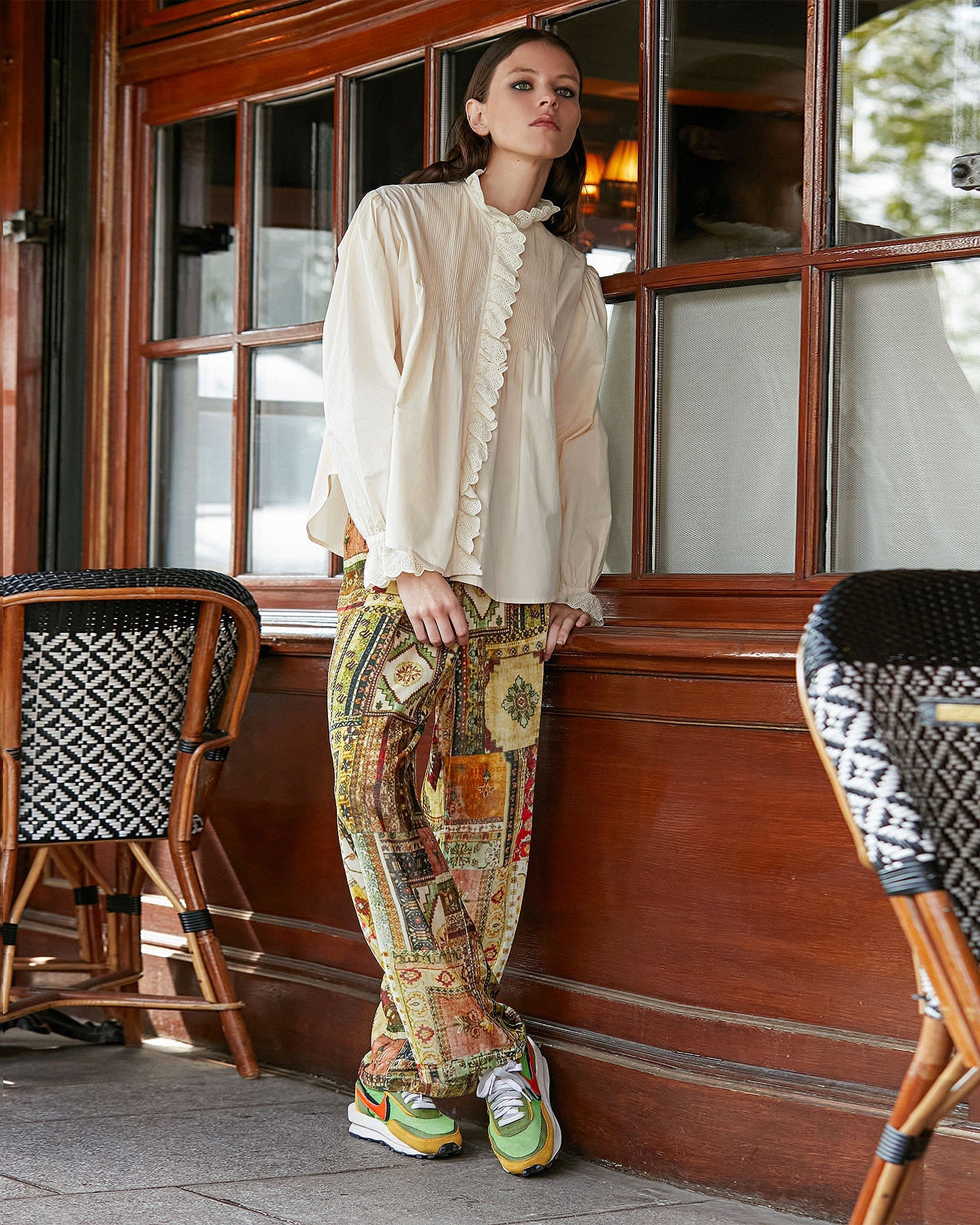 Pantalon Baloutche  Imprimé vert | Mes Demoiselles Paris