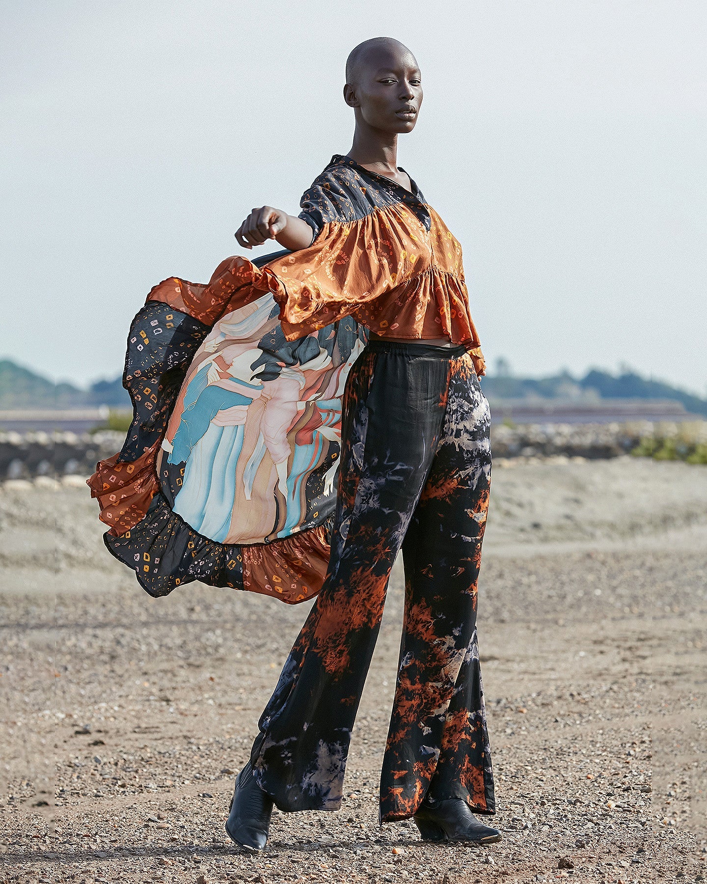 Pantalon Dazel  Imprimé noir | Mes Demoiselles Paris