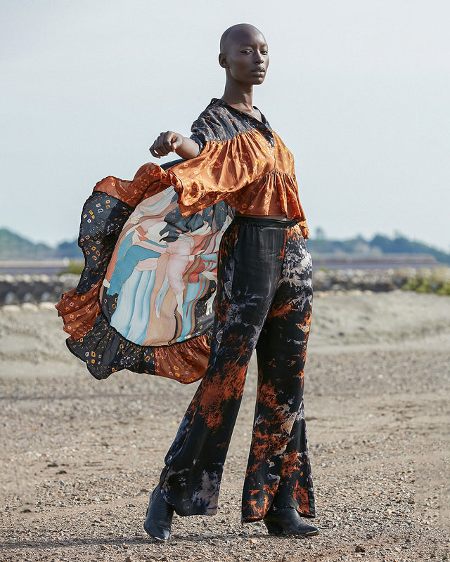 Pantalon Dazel  Imprimé noir | Mes Demoiselles Paris - Image 2