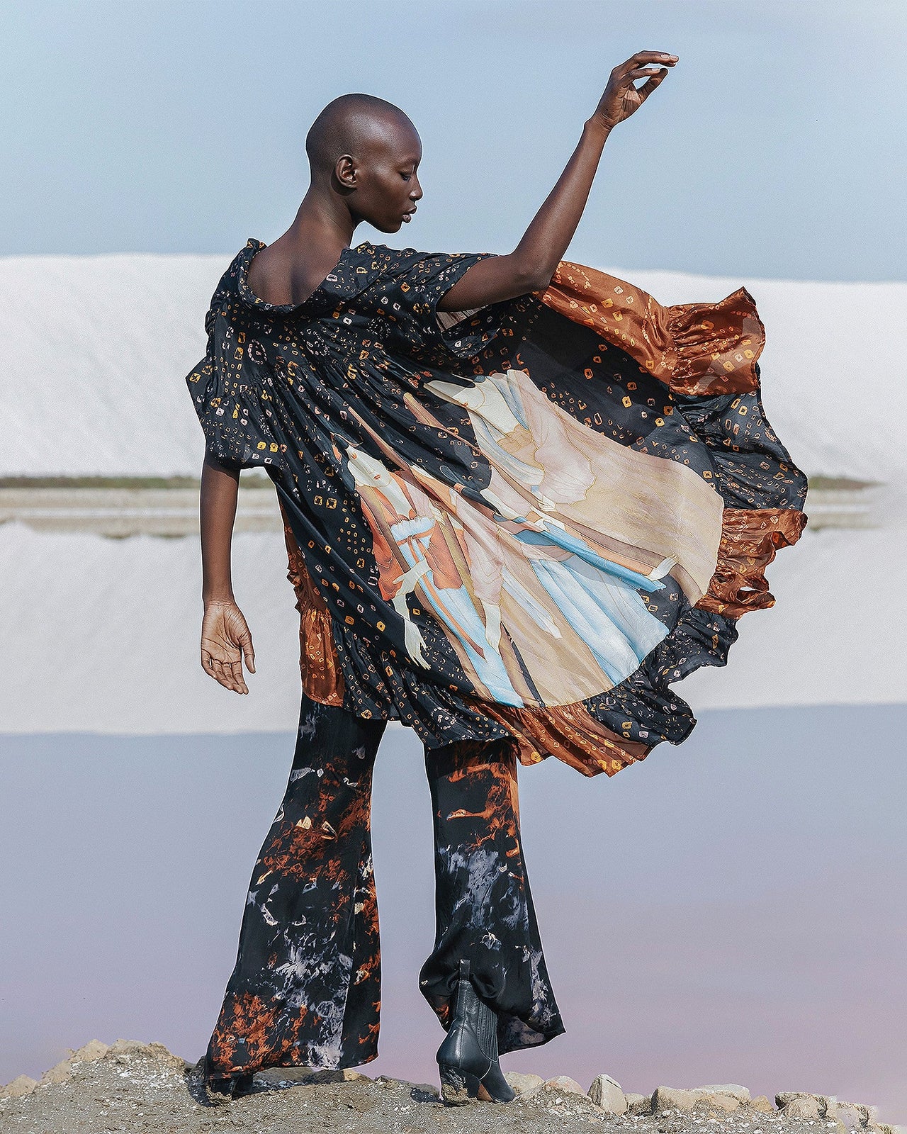 Pantalon Dazel  Imprimé noir | Mes Demoiselles Paris - Image 4