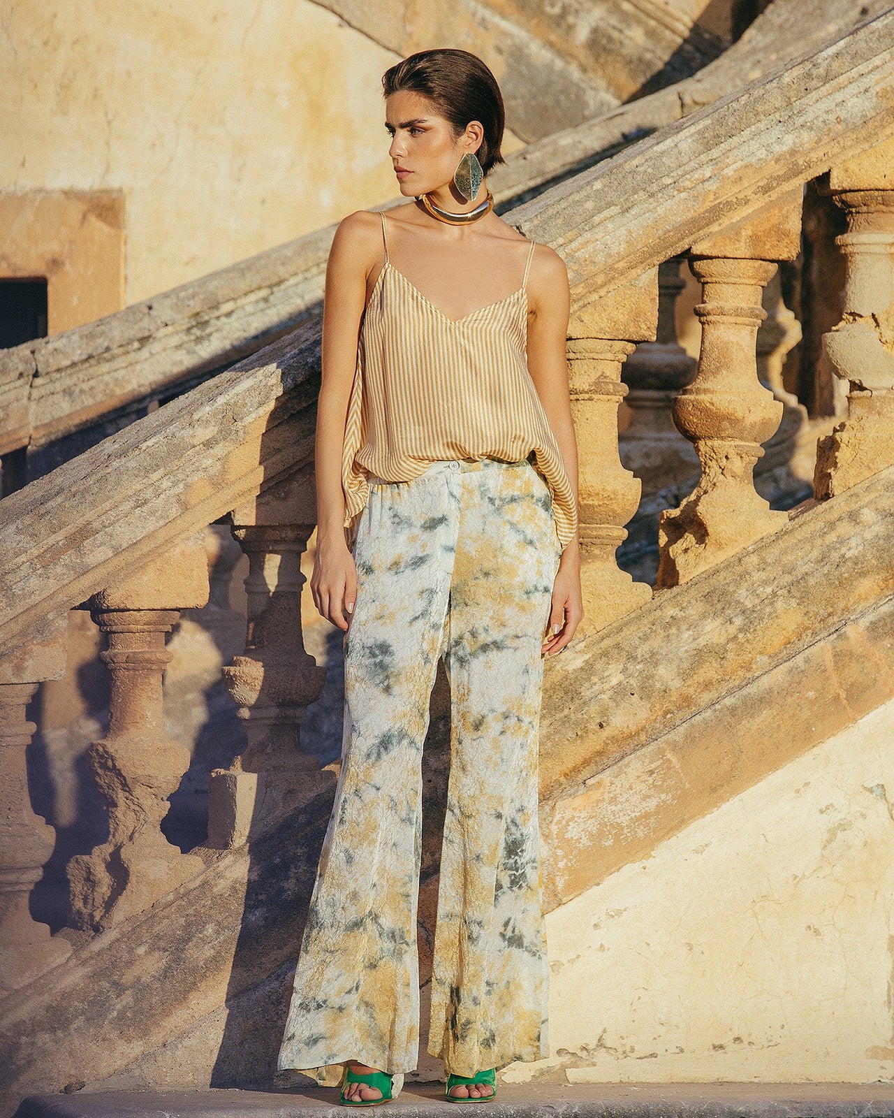 Pantalon Ipan  Kaki / Ocre | Mes Demoiselles Paris - Image 1