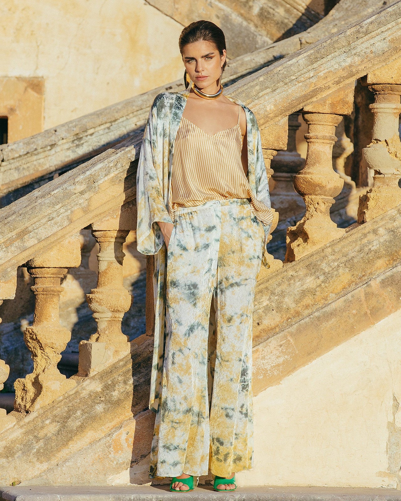 Pantalon Ipan  Kaki / Ocre | Mes Demoiselles Paris - Image 4