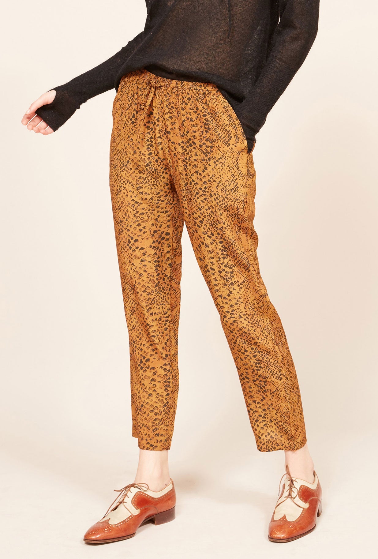 Pantalon Kung  Imprimé ocre | Mes Demoiselles Paris - Image 2