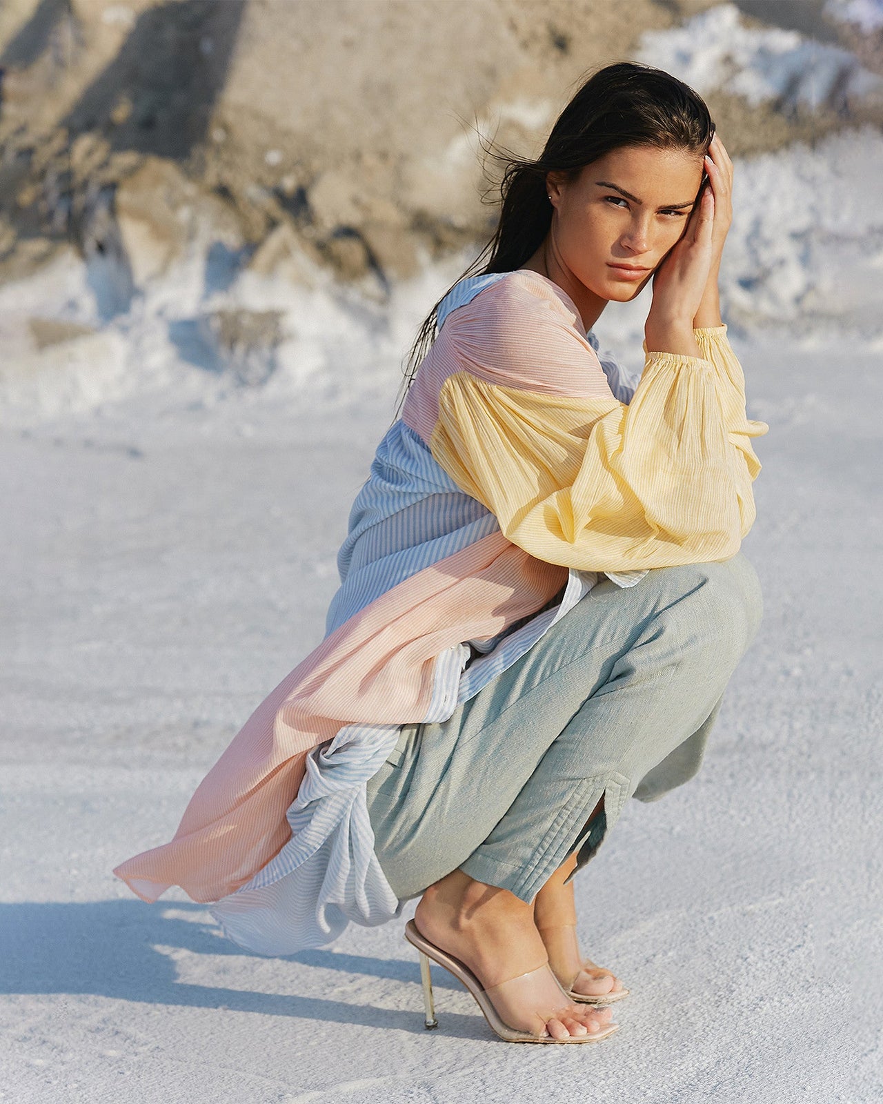 Pantalon Maud  Sable bleu | Mes Demoiselles Paris - Image 3