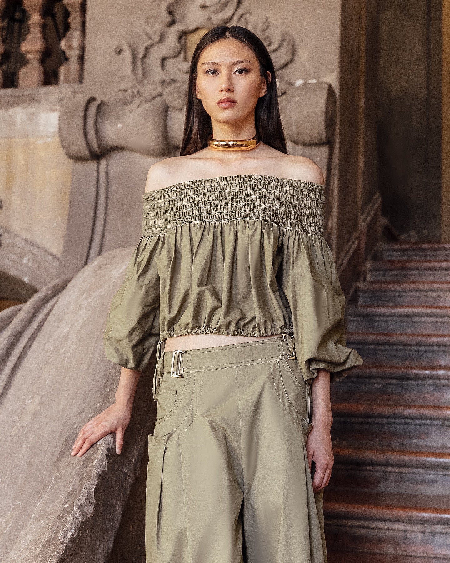Pantalon Paline  Kaki | Mes Demoiselles Paris