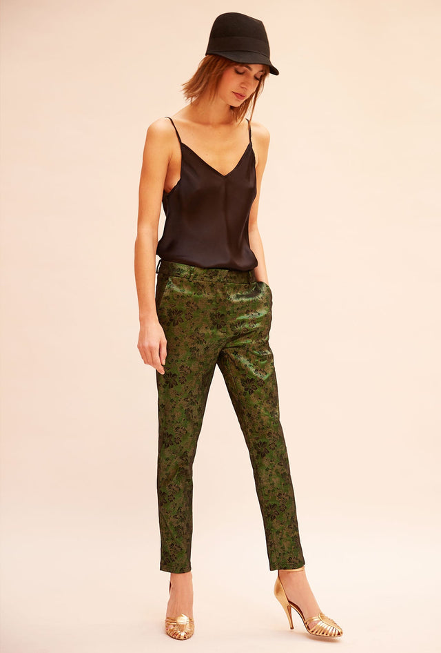 Pantalon Vince  Imprimé vert | Mes Demoiselles Paris - Image 2
