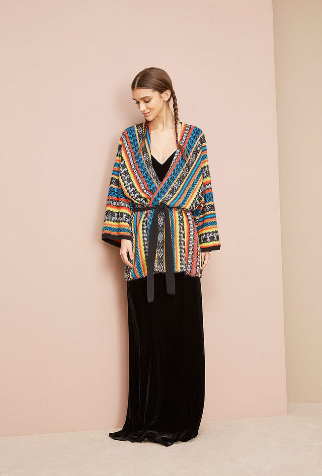 Poncho Goran  Imprimé noir | Mes Demoiselles Paris - Image 2