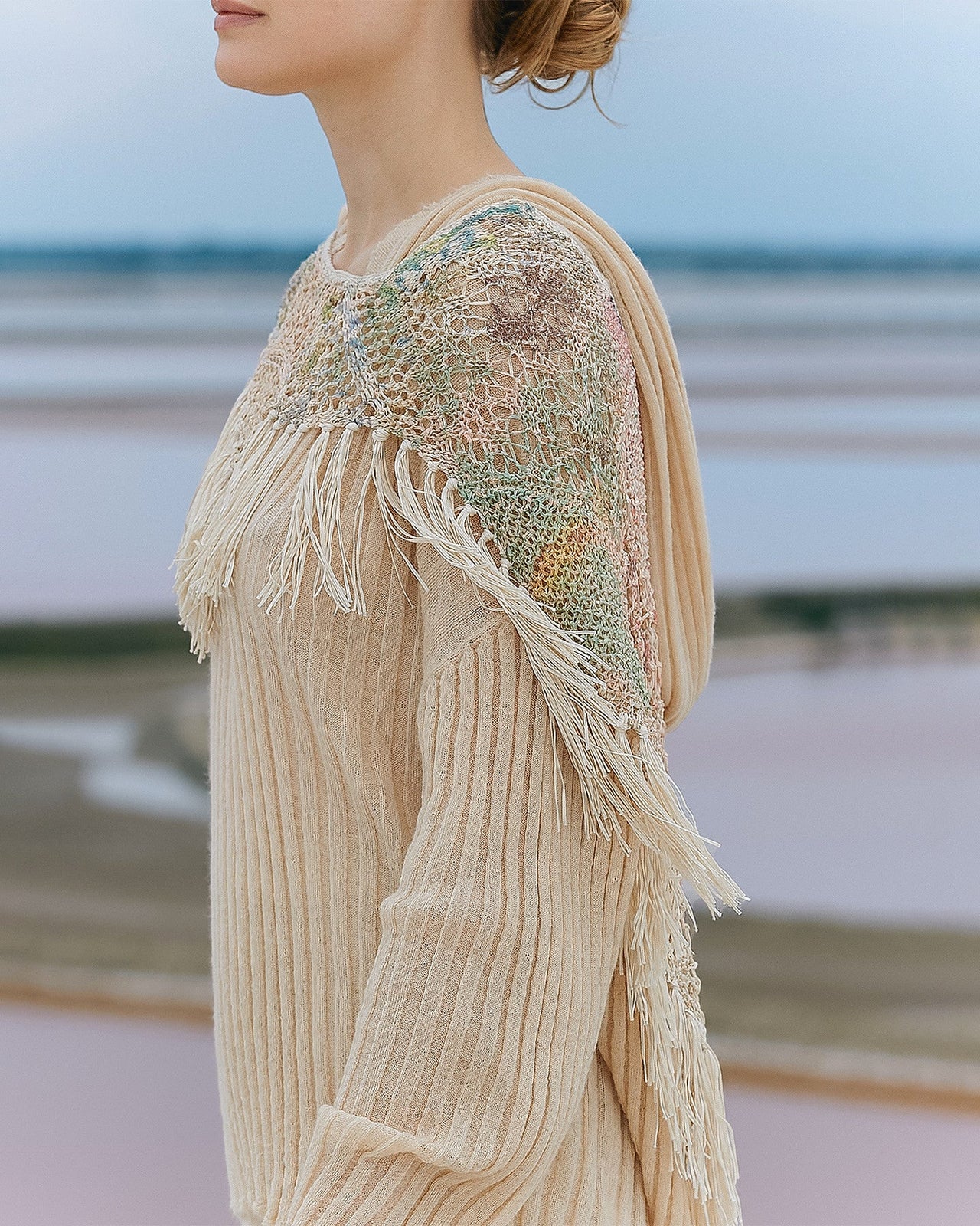 Poncho Kaliope  Fleuri multicolore | Mes Demoiselles Paris - Image 3