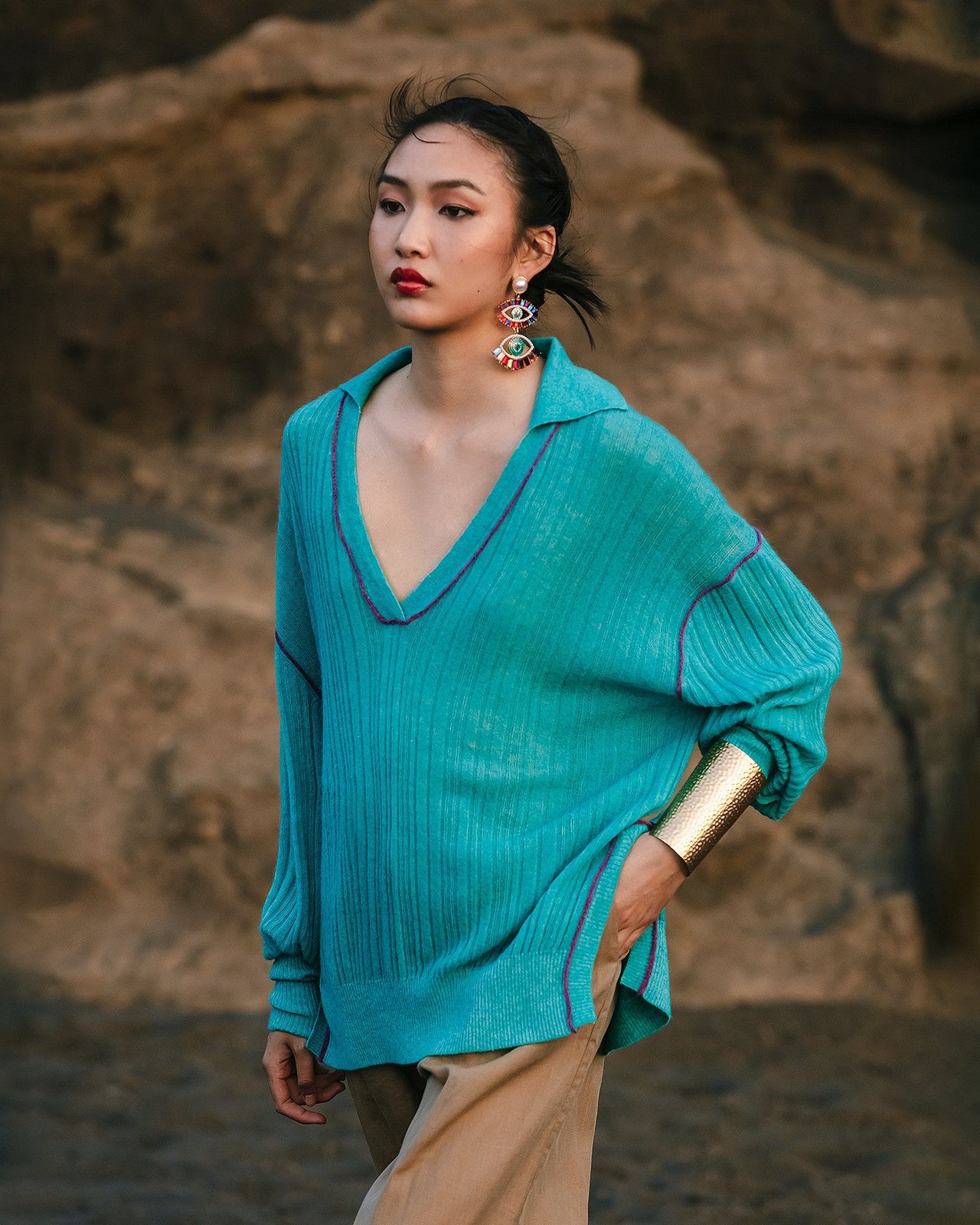 Pull Takuya  Turquoise | Mes Demoiselles Paris - Image 1