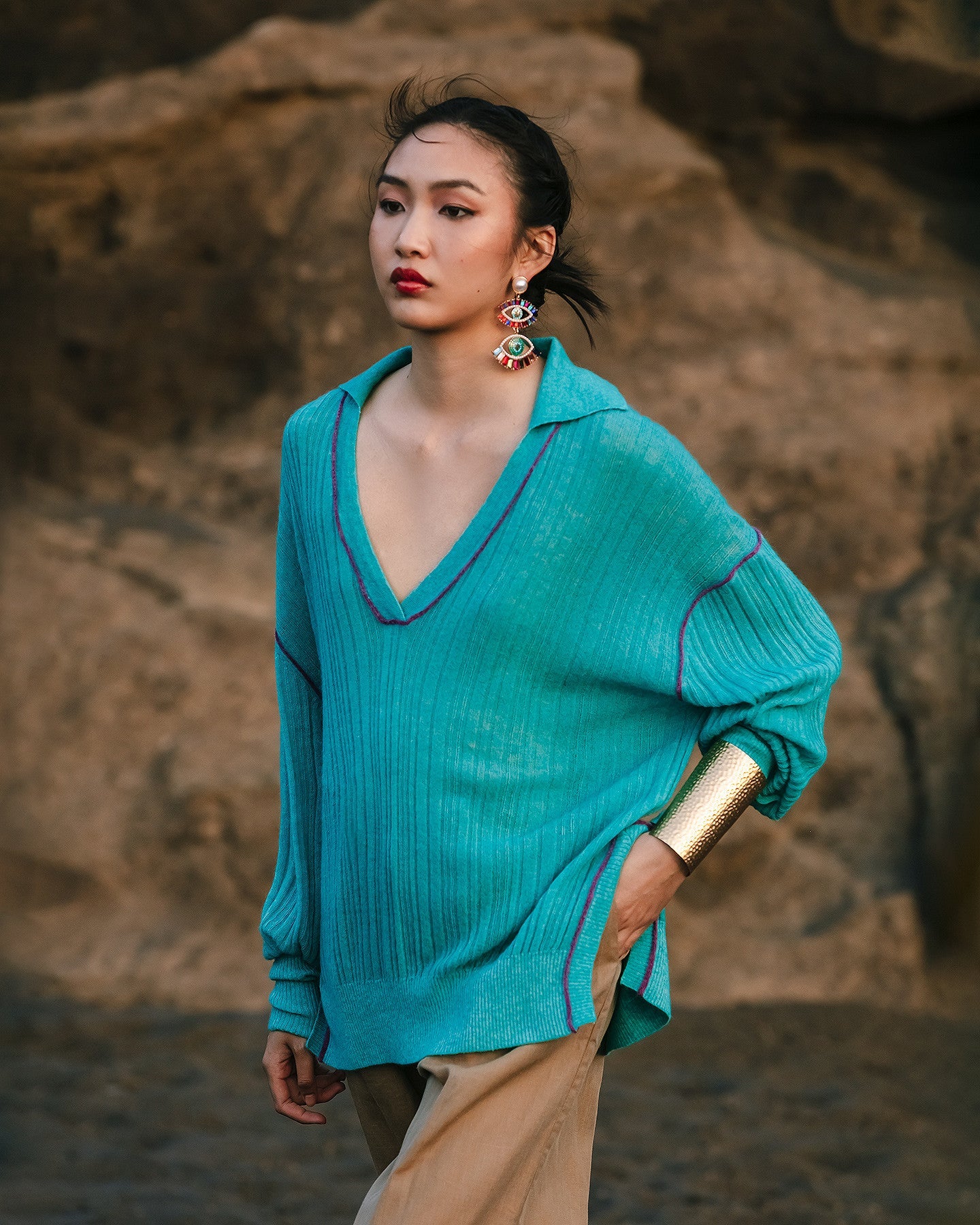 Pull Takuya  Turquoise | Mes Demoiselles Paris