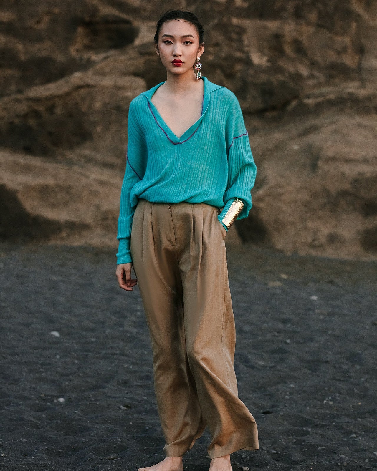 Pull Takuya  Turquoise | Mes Demoiselles Paris - Image 6