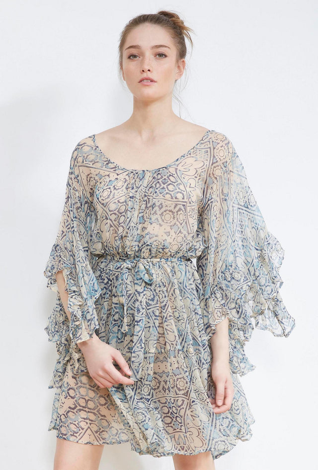 Robe Faenza  Imprimé bleu | Mes Demoiselles Paris - Image 1