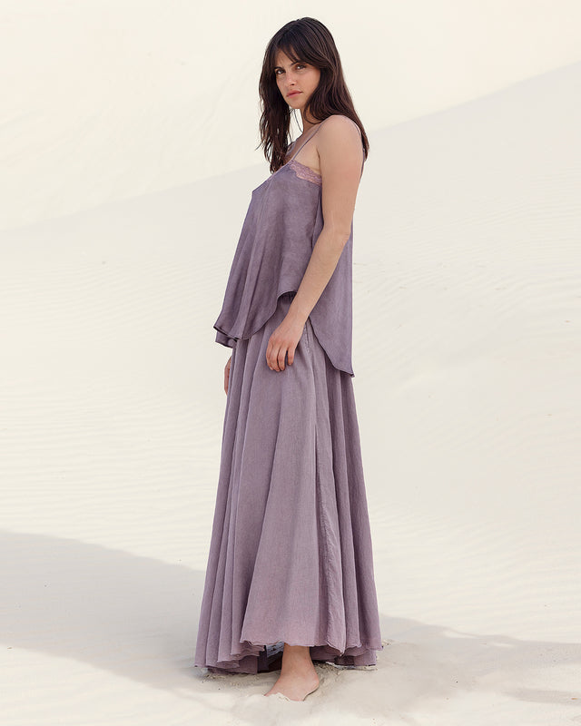 Jupe longue Sandy - Lilas - Image 2