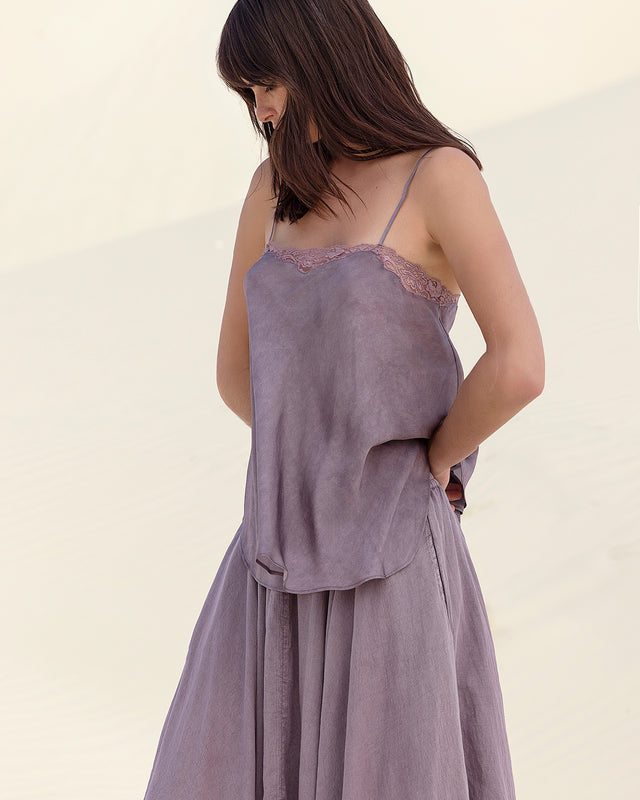 Jupe longue Sandy - Lilas - Image 3