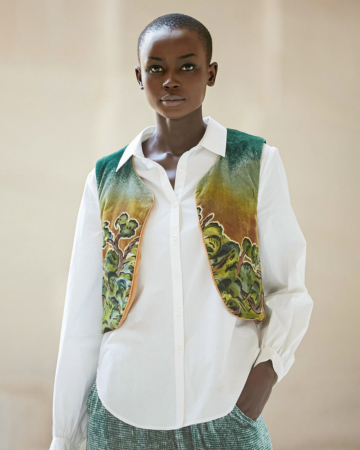 Veste Betula  Imprimé vert | Mes Demoiselles Paris