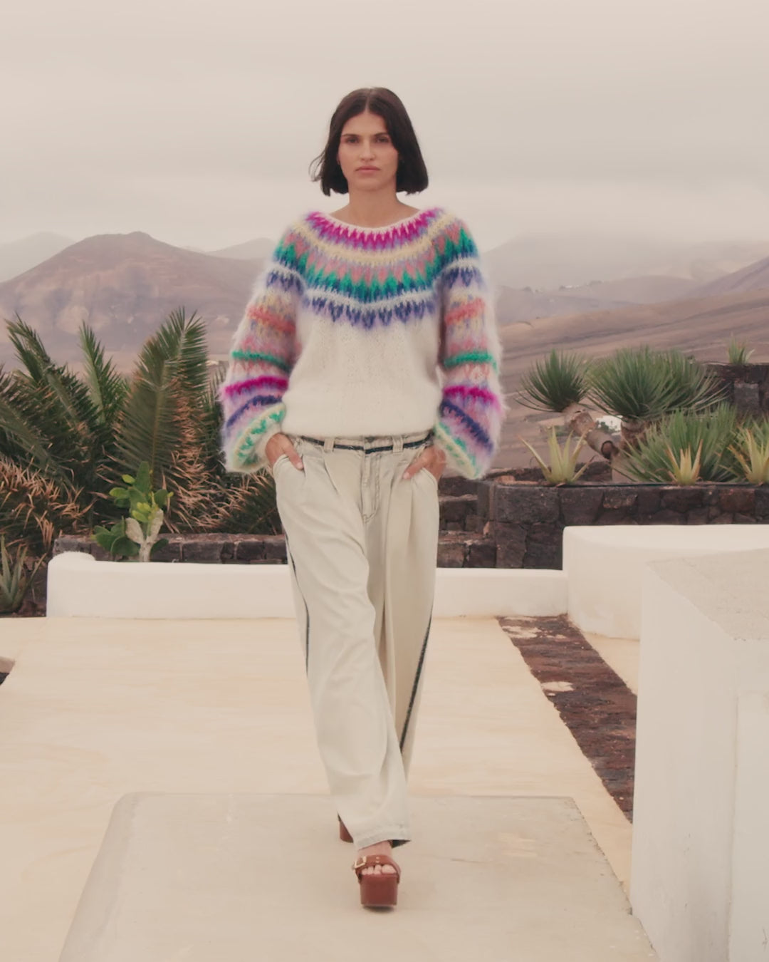 mes demoiselles...  パステル　ハンドメイドニット Floki Ivory Sweater | Mes Demoiselles – Mes Demoiselles Paris